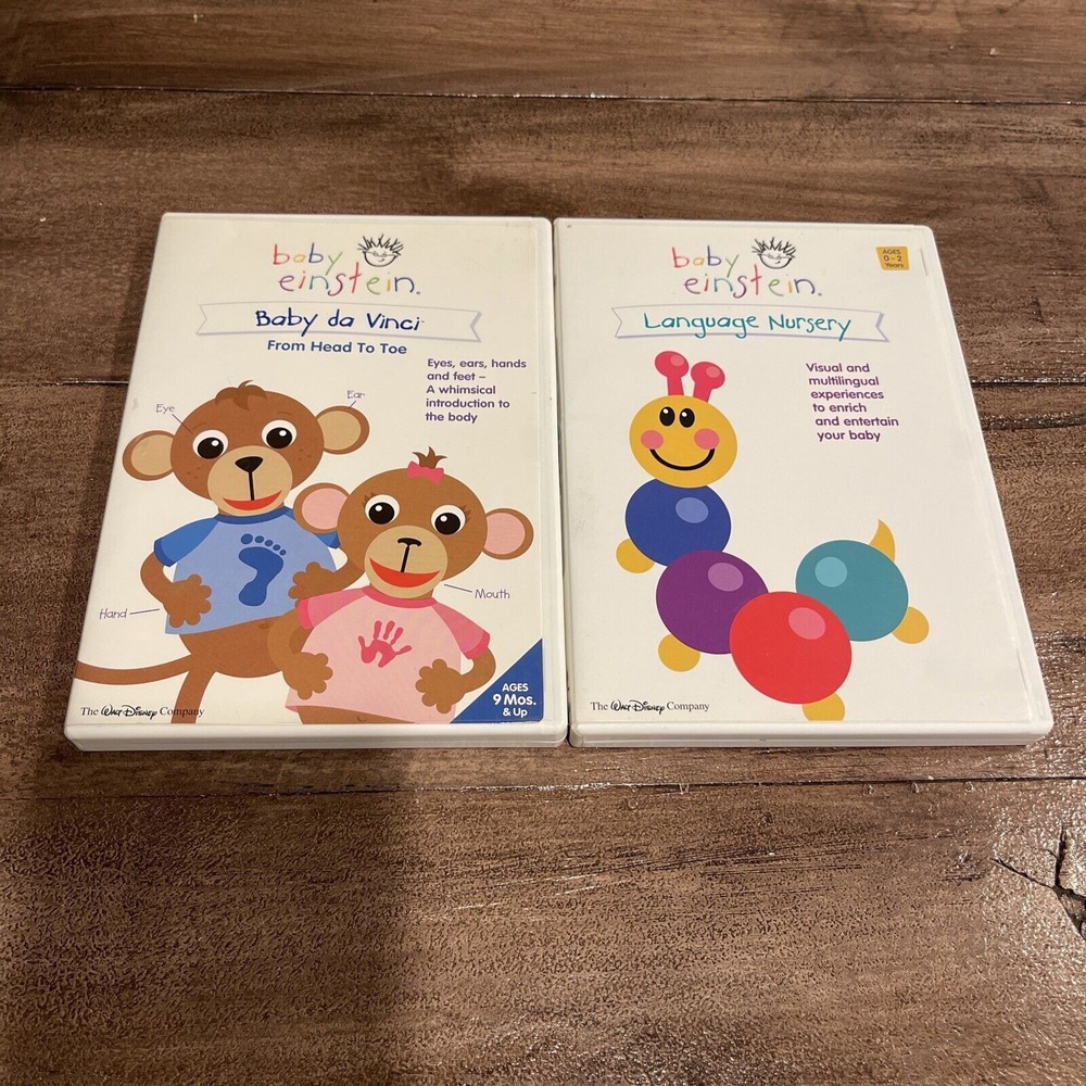 Baby Einstein: Language Nursery  & Baby da Vinci Head To Toe Body DVD Lot Of 2